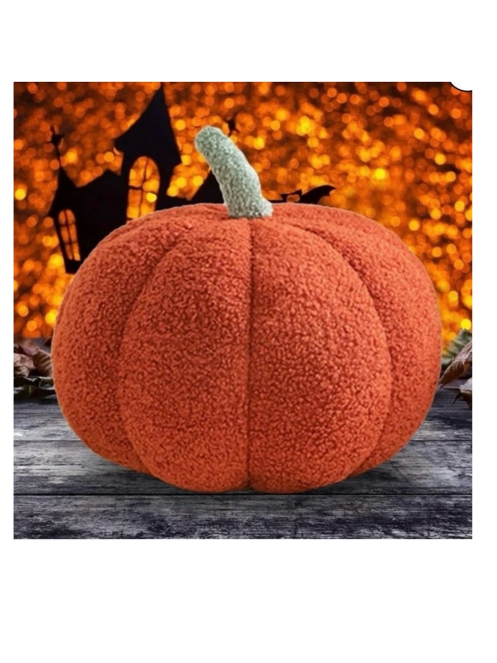 🆕- Plush Fleece Fabric Pumpkin Pillow
Size: 41.5" circumference 15" H